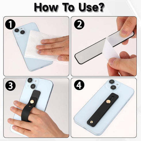 Styquenzer 2 Pcs Universal Phone Loop Finger Holder Strap Portable Grip for Case Hand Grips for Back of Phone Suitable