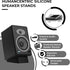 HumanCentric Desktop Speaker Stands Wedge, Desk Speaker Stands for Medium Speakers, Anti Vibration Silicone Angle Wedge Speaker Riser for Computer, Bookshelf, and Studio Speaker Stand, Black, Medium