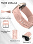 Minyee 3 Packs Floral Engraved Band for Fitbit Versa 4/3/Sense 2, Cute Soft Silicone Dandelion Pattern Strap