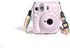 Case for Fujifilm Instax Mini 12, Clear Hard PVC Protective Cover with Adjustable Shoulder Strap