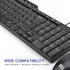 Basic Keyboard and Mouse Rii RK203 Ultra Full Size Slim USB Basic Wired Mouse and Keyboard Combo Set with Number Pad