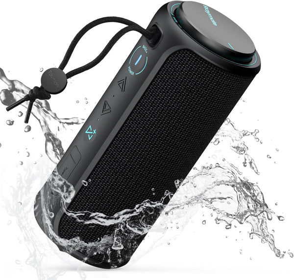 Raymate Bluetooth Speaker, V5.3 Wireless IPX7 Waterproof Shower Speaker, 30W HiFi Stereo Sound, 15H Playtime