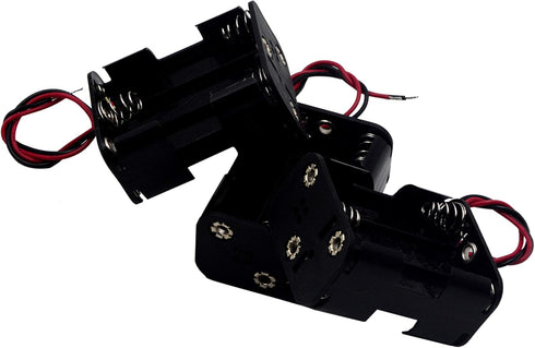 Pack of 3 AA Battery Holder, 6 AA Battery Holder with Leads, 9v AA Battery Holder