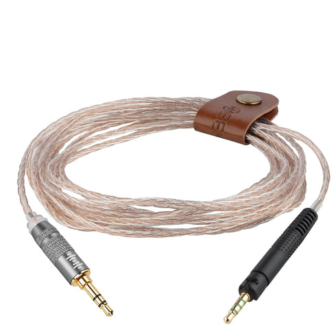 GEEKRIA Apollo Silver-Plated Upgrade Audio Cable Compatible with Sennheiser HD620S, HD599, HD598 Headphones, 2.5mm Replacement Headphones Cord for Hi-Resolution Audiophile, HiFi Headset (10ft/3m)