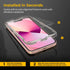UNBREAKcable 3-Pack Screen Protector for iPhone 14/13/13 Pro, Double Shatterproof Tempered Glass with Easy Installation Frame for iPhone 6.1 Inch