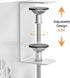 Josmimic Desk Side Storage, Metal Laptop Holder with Magnetic Pen Box, Clamp-On Under Desk Organizer with Cooling Holes