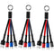 Portable Multi Keychain Short Charging Cable, 3 in 1 Short Charging Cable, 0.5FT for Travel Powerbank (3Pack)