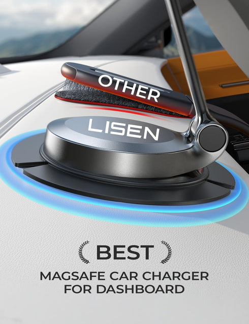 LISEN for Magsafe Car Mount Charger, 15W Fast Charging Ultra Magnetic Phone Holder, 2024 Magnetic Wireless Car Charger
