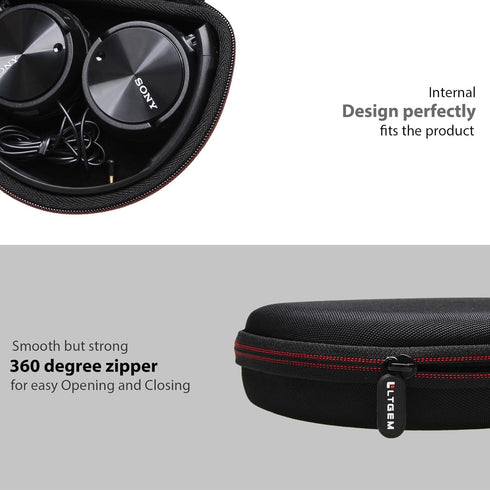 LTGEM Hard Case for Sony MDR-ZX110/ZX110AP/ZX110NC/ZX310AP Wired On-Ear Headphones, Travel Protective Carrying Storage