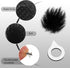 10 Pcs Camera Mic Windscreen Muff for DSLRs, Outdoor Windshield, 20 Pcs Camera Wind Muff Stickers, Black