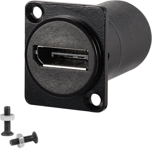QIANRENON DP1.4 Panel Mount Connector 8k@60hz Displayport Female to Female Coupler for HD Digital Audio/Video