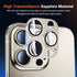 2 Pack Titanium Alloy Glass Camera Lens Protector for iPhone 15 Pro Max/iPhone 15 Pro, Anti-drop, Case Friendly