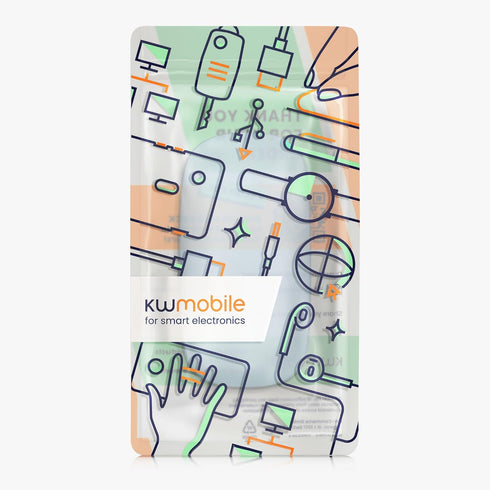 kwmobile Silicone Cover Compatible with Apple Magic Mouse 1/2 - Soft Mouse Protector Grip - Light Blue