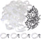 Hicarer 50 Pack R-Type Cable Clip Wire Clamp, Nylon Fastener Clips with Screws for Wire Management