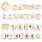Baby Monthly Milestone Cards Sign - Double Sided Wooden Milestone Cards with