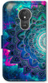 Moto G7 Power/Moto G7 Supra Case - Mandala Flower Space Leather Flip Wallet Cover with Card Slot