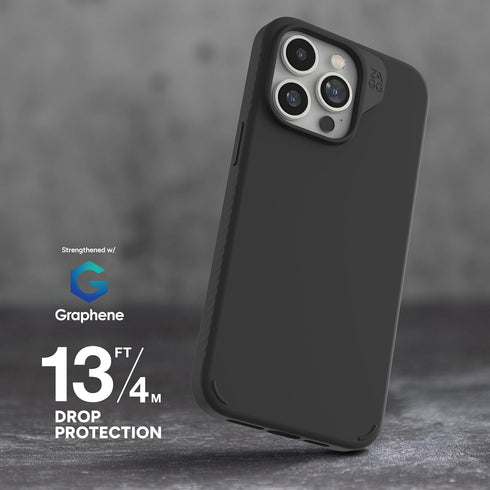 ZAGG Manhattan Snap Case for iPhone 15 Pro Max, Premium Silicone, Durable Graphene Material, Sage Green