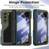 Rugged Heavy Duty Metal Case for Samsung Galaxy Z Fold 5 with Slim S Pen Holder, Full-Body Protection, Green