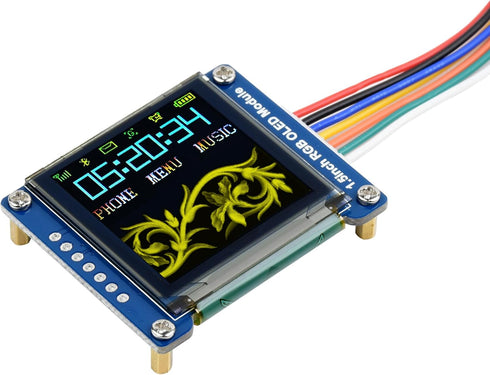 UeeKKoo 1.5inch RGB OLED Display Module, 128x128 Pixels 16-bit High Color (65K Colors)