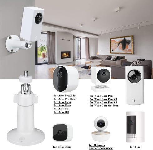 Wall Mount Compatible with Wyze Cam Pan & Wyze Cam Pan V2 & Wyze Cam V3, Adjustable Mount bracket for Wyze Cam Pan V2/for Wyze Cam Outdoor(camera not included) (3pcs)