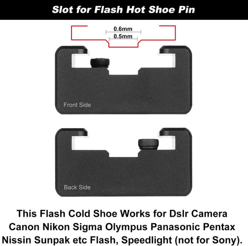Updated Anwenk Flash Cold Shoe Mount Adapter - Flash Stand Adapter with 1/4"-20 Tripod Screw Thread for Camera Flash