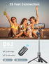Pnitri 45'' 16/15 Max/15/14 Pro/14/13, S22/ S23 Selfie Stick Tripod with Light, Selfie Stick with Wireless Remote