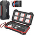 Memory Card Reader + 10 SD + 16 TF + 4 SIM, Magnetic Closure Memory Card Case Holder Organizer