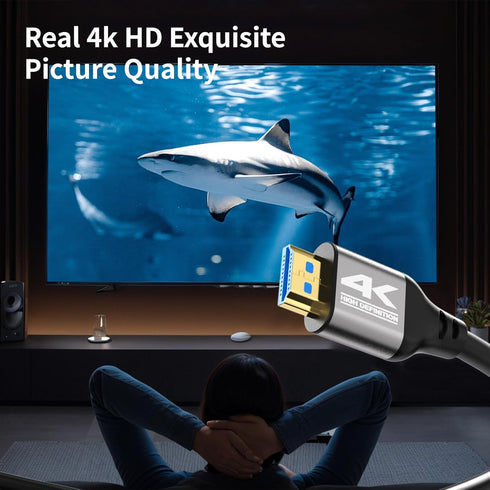 Zazalon 4k 50 2.0 4K@60Hz, 3D, PS4/5,Projector, HDMI Cable FT,High Speed HDMI Cord, Support ARC, HDR, Ethernet