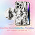 UEEBAI Case for iPhone 15 Pro 6.1 inch, Cute Solid Color Curly Wave Shape Shockproof Soft Bumper Phone Case - Silver