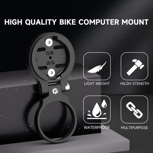 Bike Stem Top Cap Mount Adjustable - Out Front Combo Computer Mount Compatible with Wahoo Elemnt Garmin Edge Bryton Rider Stages Dash Hammerhead Karoo Cateye