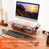 gianotter Desk Computer Monitor Stand Riser - Rose Gold Organizer with Drawer and 2 Pen Holders for Office Supplies