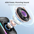 ZICOROOP 40W 5.3, IPX6 12H Bluetooth Speaker, Portable Wireless with Stereo Bass, Bluetooth Waterproof Shower Speakers