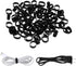 200 Pieces 0.5 Inch Small Elastic Silicone Rubber Bands, Strong Black Rubberbands for Wire and Cable Wrapping