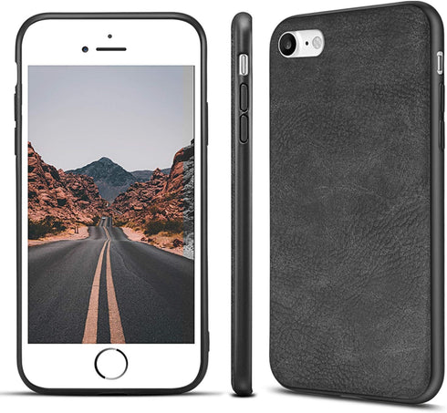 SALAWAT iPhone SE 2020 Case - Slim PU Leather Shockproof Cover for iPhone 7/8, Lightweight Soft TPU Bumper