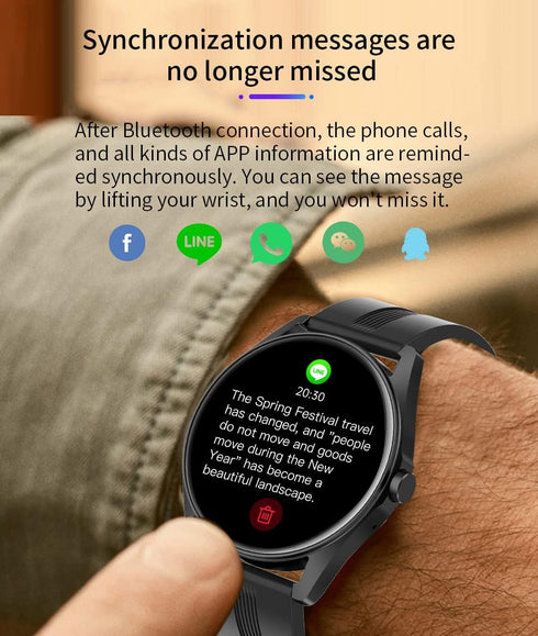 Smart Watches for Men Women - Bluetooth Call, Fitness Tracker with Heart Rate Monitor for Android iOS