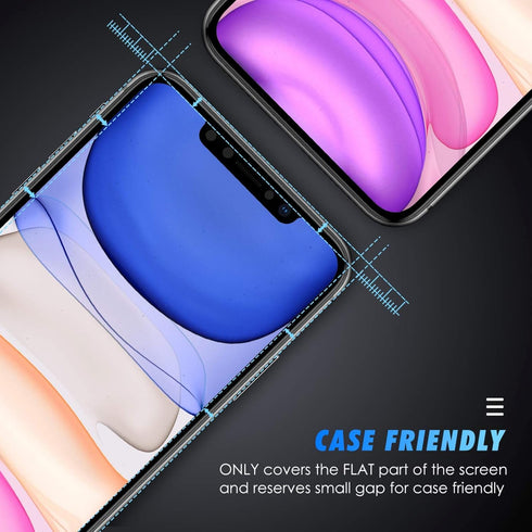 SPARIN Tempered Glass Screen Protector for iPhone 11/XR 6.1" - 4 Pack with Alignment Frame