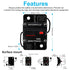 150 AMP Fuse Holders - Audio Circuit Breaker, Reset Fuse Inverter, 12V-48V DC Fuse Holder, Replace Fuses with Reset