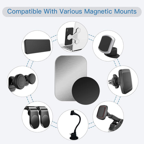 OWLKELA Mount Metal Plate for Phone Magnet Car Mount Holder with Adhesive, Universal Replacement Sticker - 10 Pack