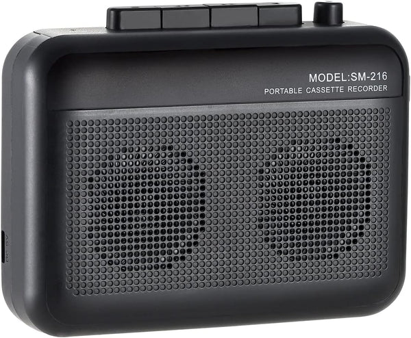 Portable Cassette Player Recorder with Bluetooth Transmitter, Walkman with Headphone Jack, Powered by AC or AA