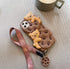 Yatchen iPhone 12 Pro Max Case, Bear Cookie Silicone Protective Cover with Strap Lanyard, Cartoon Kawaii for Women Girls