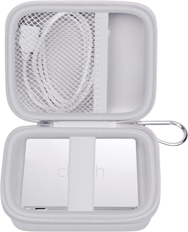 Case Compatible with Clutch - Pro Portable Charger for iPhone, Travel Holder for Battery Pack, USB Charging Cable