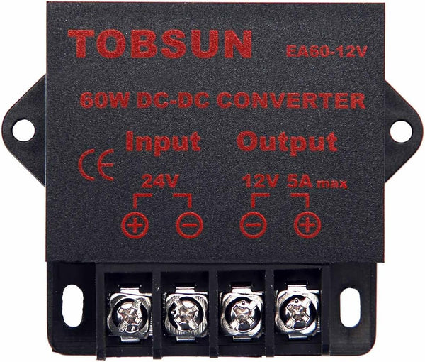 DC 24V to 12V 5A 60W Converter, Step Down Regulator for Car Low Voltage Transformer