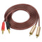 MEIRIYFA 2RCA to 2 Banana Plugs Speaker Wire, Dual Banana Plug to RCA Male, 2M