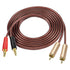 MEIRIYFA 2RCA to 2 Banana Plugs Speaker Wire, Dual Banana Plug to RCA Male, 2M