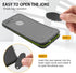 Waterproof Case for iPhone 8 Plus & 7 Plus - Underwater Snowproof Dirtproof Shockproof Cover - Grey/Green