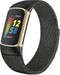surundo Compatible with Fitbit Charge 6/Charge 5 Bands, Metal Mesh Milanese Loop Adjustable Strap for Fitness Trackers