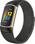 surundo Compatible with Fitbit Charge 6/Charge 5 Bands, Metal Mesh Milanese Loop Adjustable Strap for Fitness Trackers