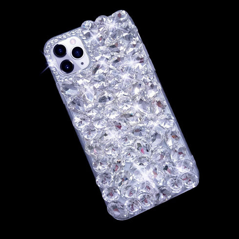 Bonitec 3D Glitter Sparkle Bling Case for iPhone 12 Pro - Luxury Shiny Crystal Rhinestone Diamond Bumper Clear Gems