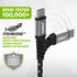 USB C Cable 4ft 2-Pack Black Durable Braided Aramid Fiber 3A Fast Charge Type C Charger Cord, Compatible with Android, Samsung Galaxy, Note, Pixel, LG, Switch, PS5 Controller
