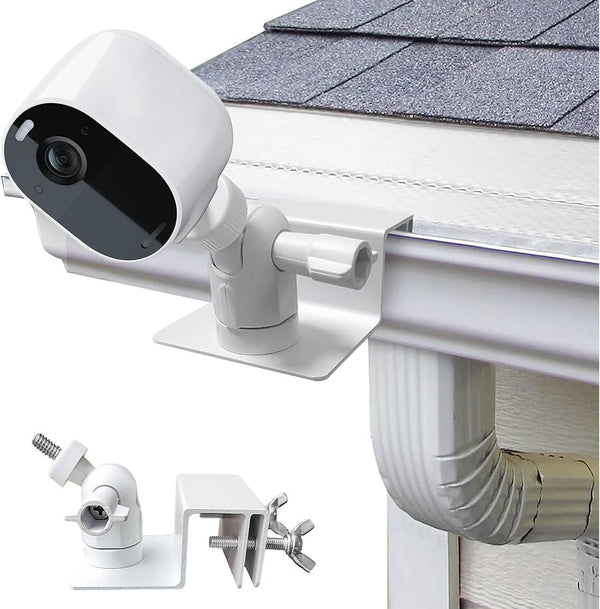 Gutter Mount for Eufy, Wyze, Google Nest, Arlo, Compatible with Any Security Camera and Solar Panel with 1/4 Screw